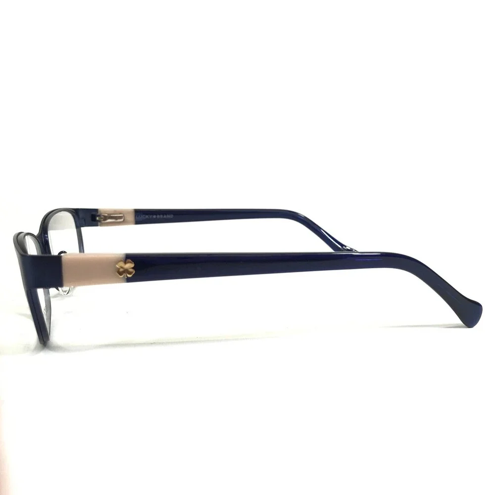 Lucky Brand Eyeglasses Frames D121 BLUE/CREAM Cat Eye Full Rim 51-17-140
